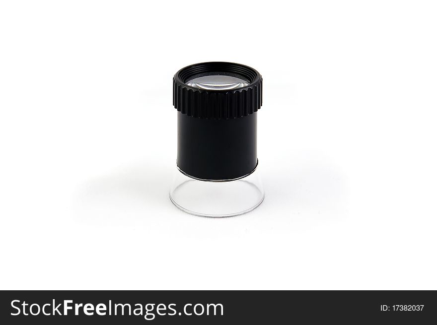 Photographic loupe  isolated on white