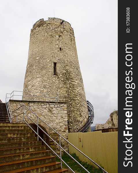 Old Castle Spiss Hrad Tower In Slovakia