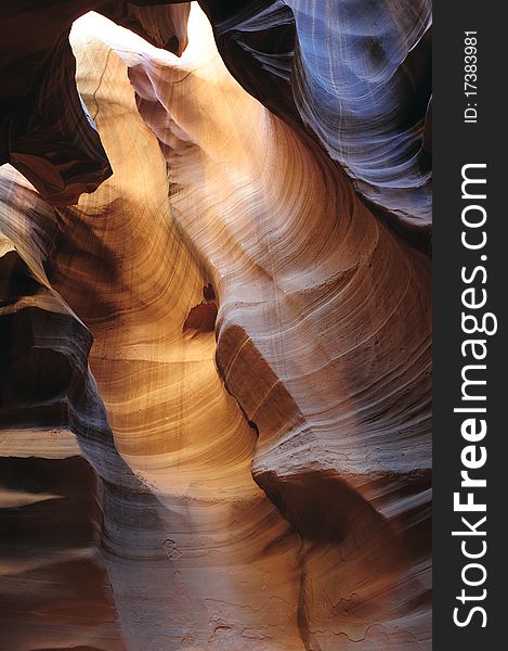 The magnificent colors of Upper Antelope Canyon,  Page, Arizona. The magnificent colors of Upper Antelope Canyon,  Page, Arizona.