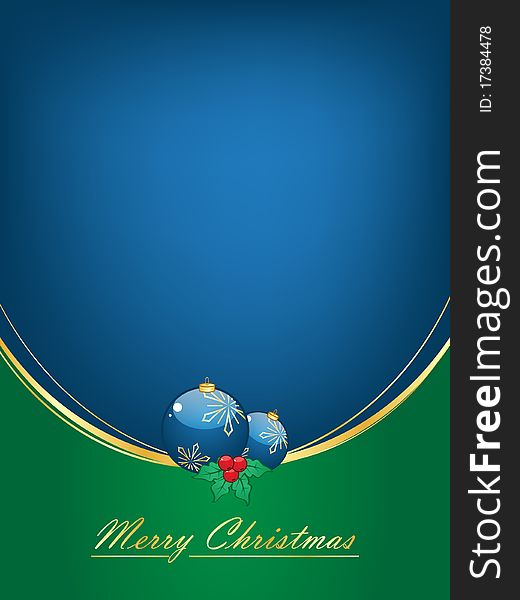 Christmas background with Christmas balls with place for your text