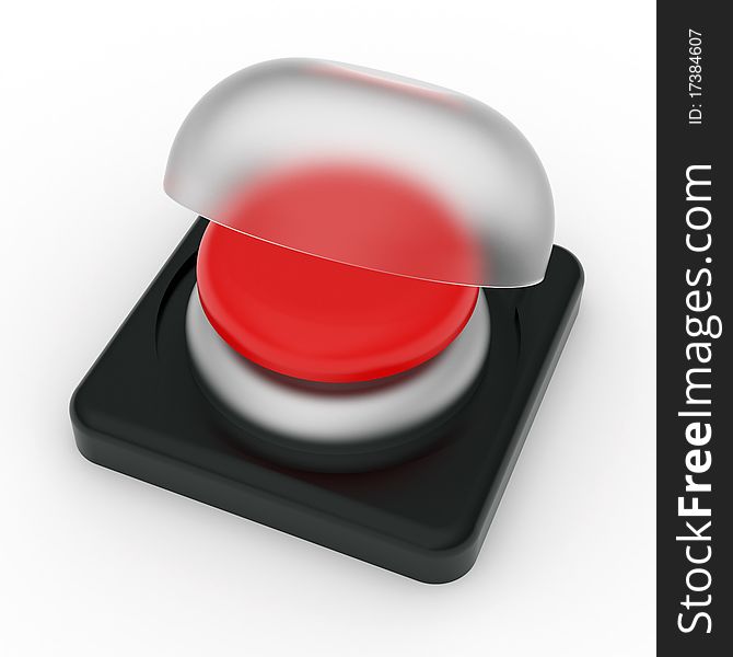 Red button with cover