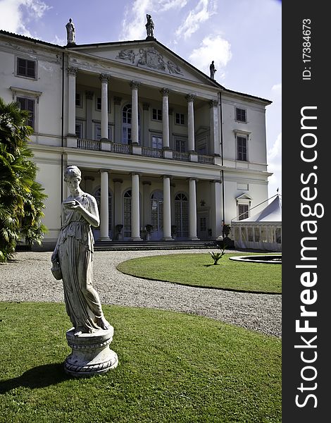 Facade of an Italian Villa in Piemonte, close to Turnin - Italy