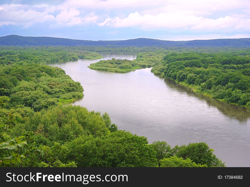The river in the Far East Russia