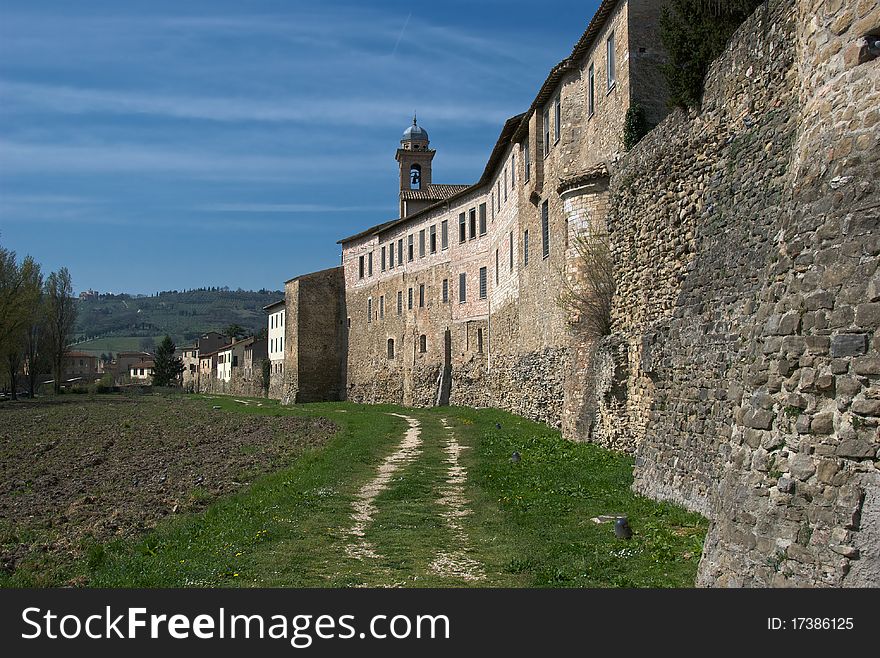 Exterior town walls of Bevagna, Umbria Italy. Exterior town walls of Bevagna, Umbria Italy