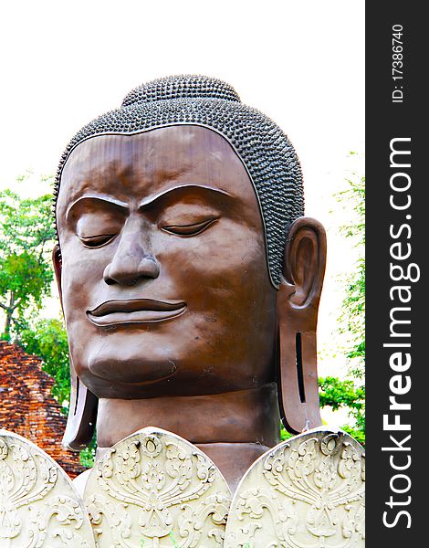 This is the Jayavarman 7 buddha sculpture ,Ayutthaya thailand