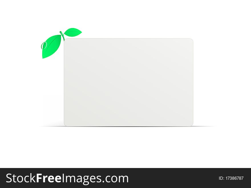 Ecology business card with two leaves for design. Elements conveniently grouped. Ecology business card with two leaves for design. Elements conveniently grouped.