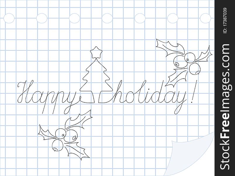 Happy holiday. Hand drawn illustration