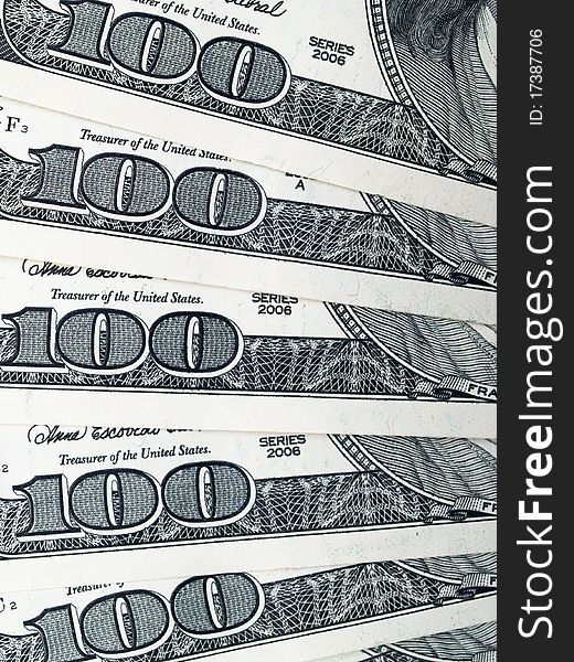 Background of dollar bills closeup. Background of dollar bills closeup