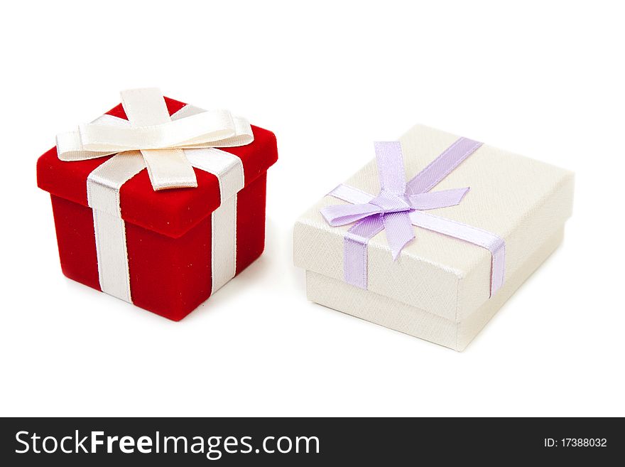 Two gift box isolated on white background