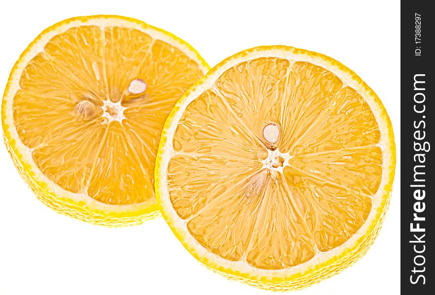Lemon - completely isolated on white background
