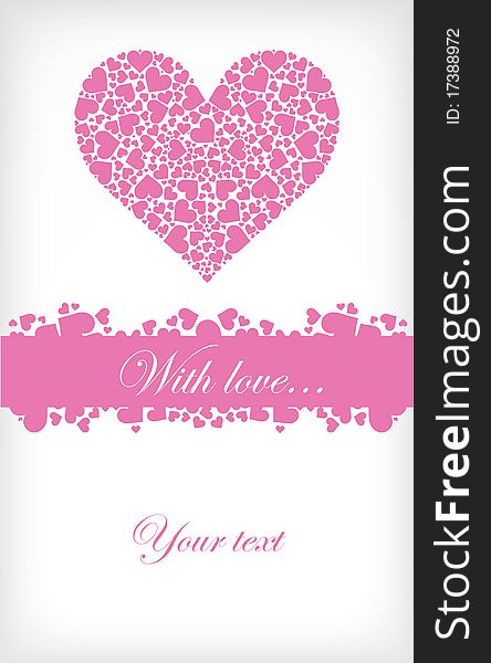 Nice abstract pink valentibes card. Nice abstract pink valentibes card
