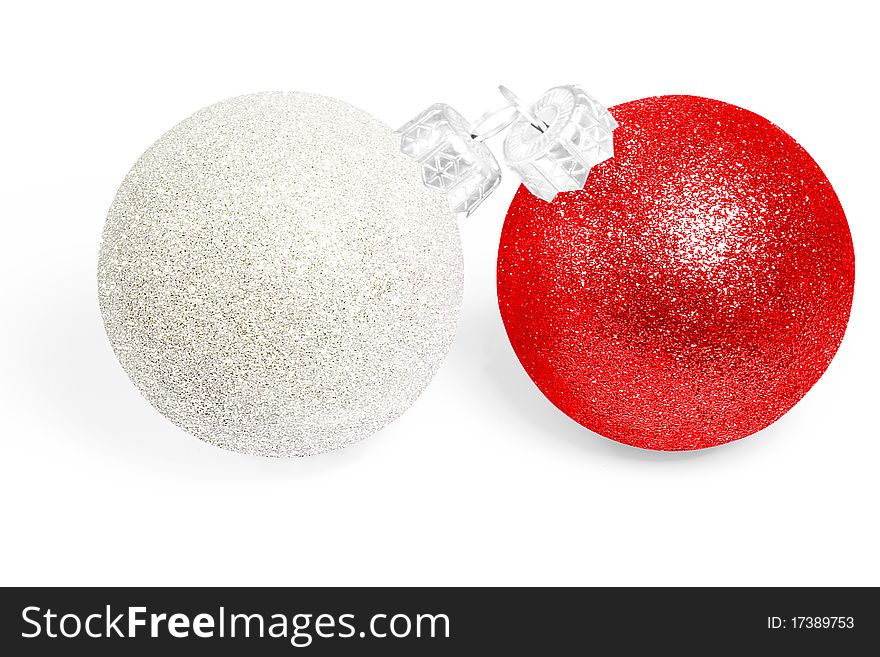 A Christmas decoration ball isolated