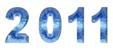 High Resolution Conceptual 2011 Made Of Ice Stock Image