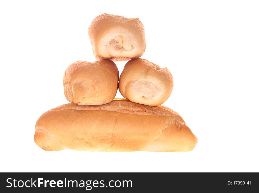 Hot dog bun or vietnamese bread roll isolated. Hot dog bun or vietnamese bread roll isolated
