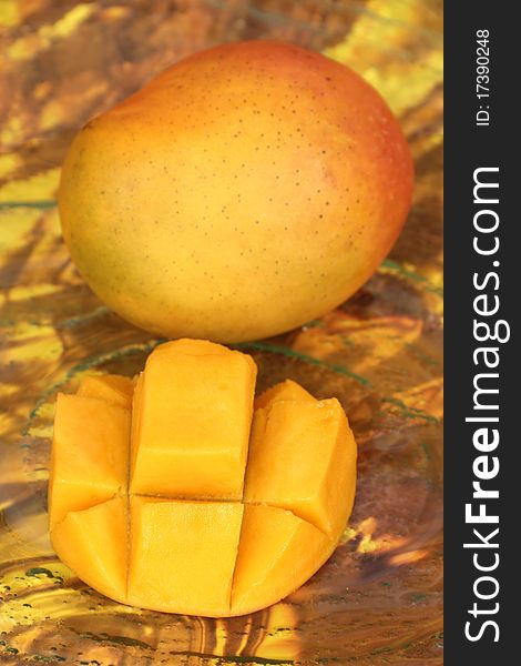 Mango tropical fruit with background vivid image