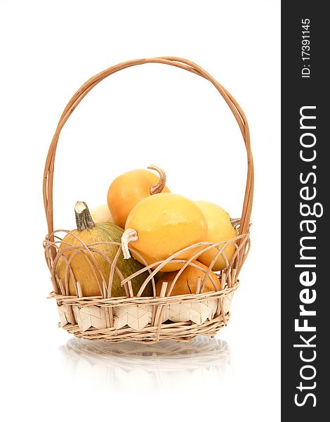 Pumpkins in a basket