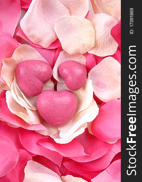 Heart Shaped Pink Soaps