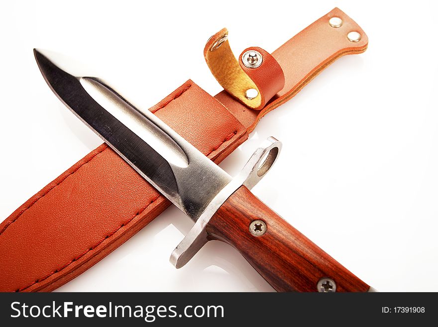 Short bayonet on a white background. Short bayonet on a white background