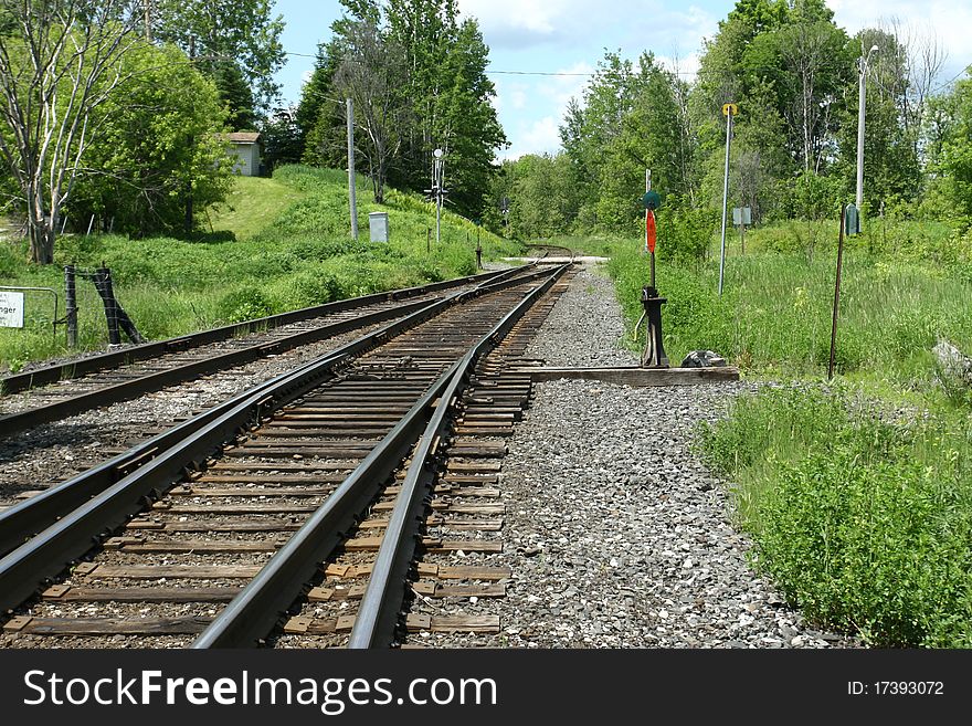 Picture of rail track at muskoka, Ontario, Canada. Picture of rail track at muskoka, Ontario, Canada