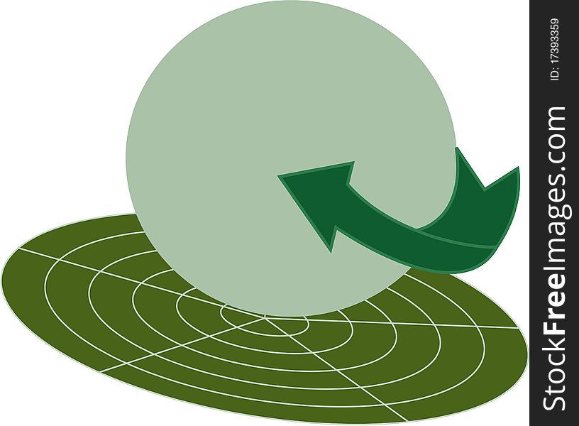 Illustration of green circle abstract