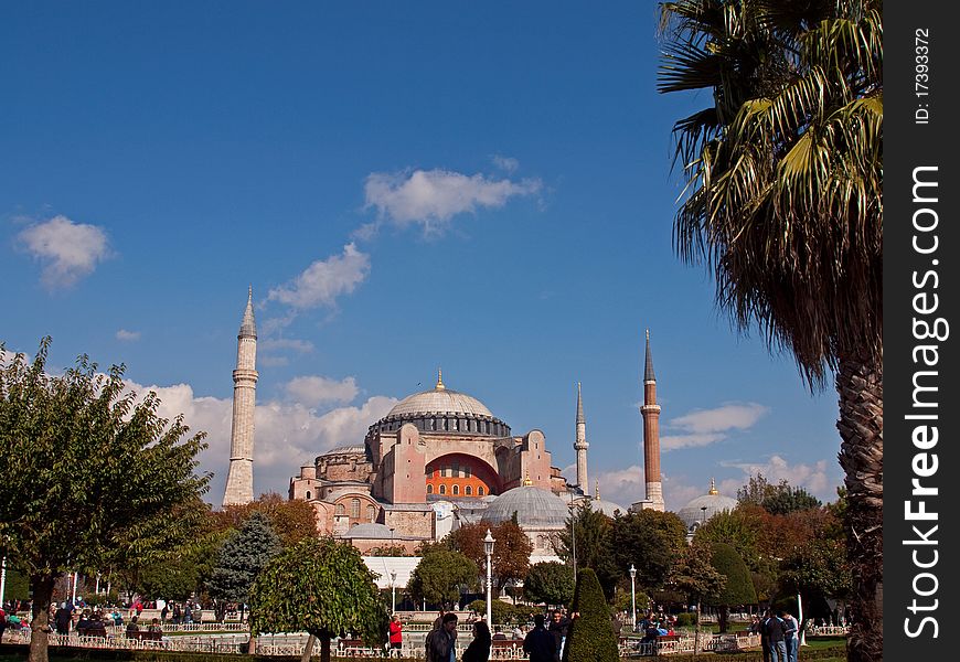 Haghia Aya Sophia. Famous mosque in Istanbul, Turkey.