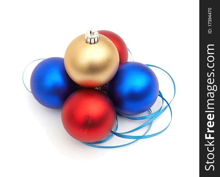 Red And Blue Christmas Blubs