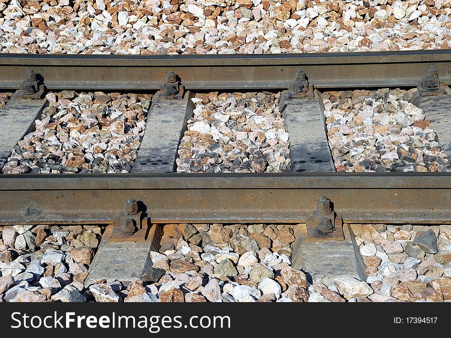 A Detail of railroad tracks