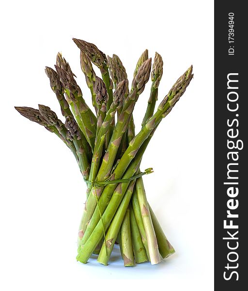 Asparagus isolated on white with soft shadow