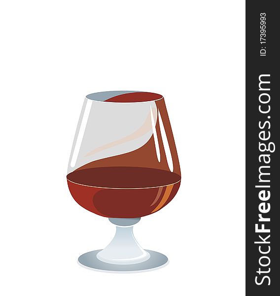 Abstract goblet on white background