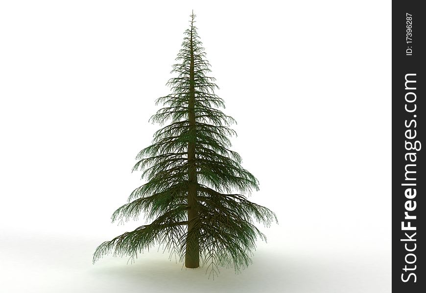 Christmas tree made of plastic on a white background
