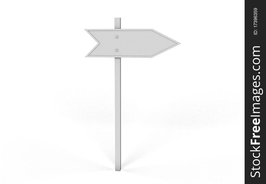 White Road Sign â„–1