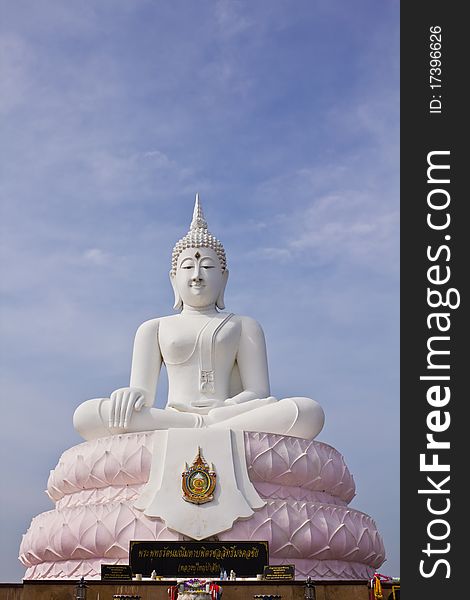 Buddha statue in temple Saraburi of Thailand