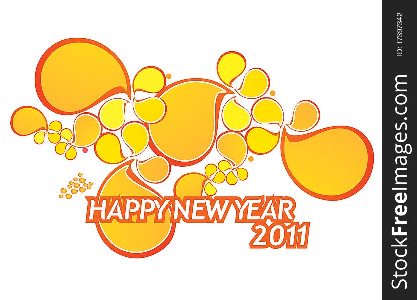 Happy New Year 2011 Illustration