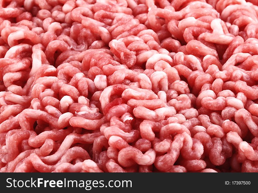 Minced meat isolated on white background