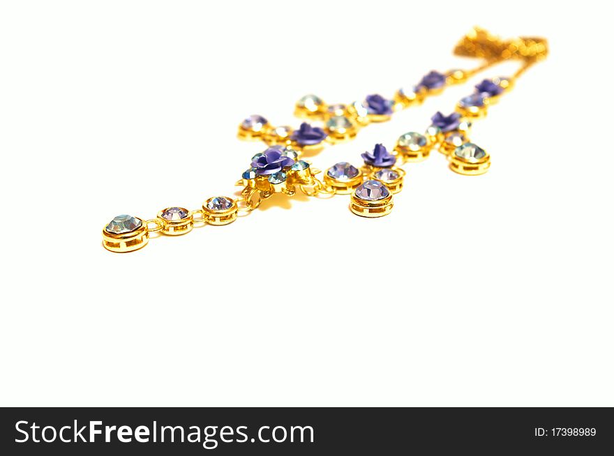 Photo of the necklace on white background