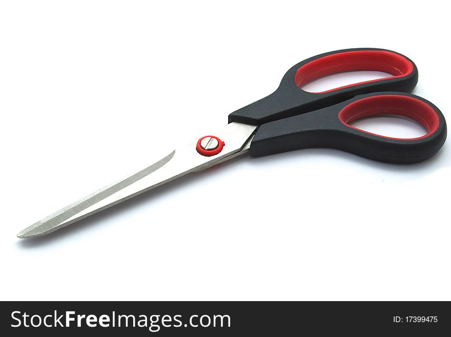 Photo of the scissors on white background