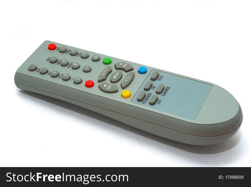 Photo of the remote control on white background