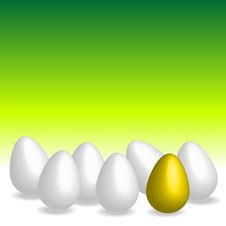 Easter Eggs. Golden Egg Stock Photos