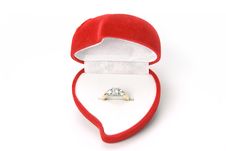Ring In Heart Box 001 Royalty Free Stock Photo