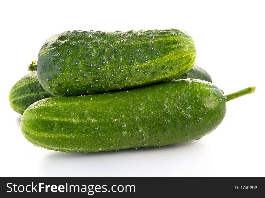 Ripe green cucumbers-natural source of vitamins
and freshness
