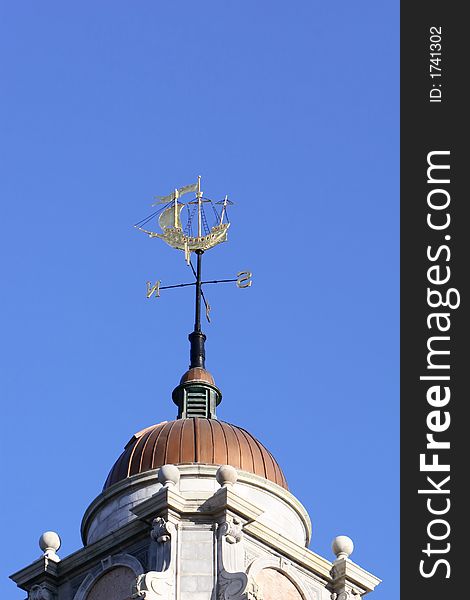 Weather vane on top of Portland Maine City Hall. Weather vane on top of Portland Maine City Hall