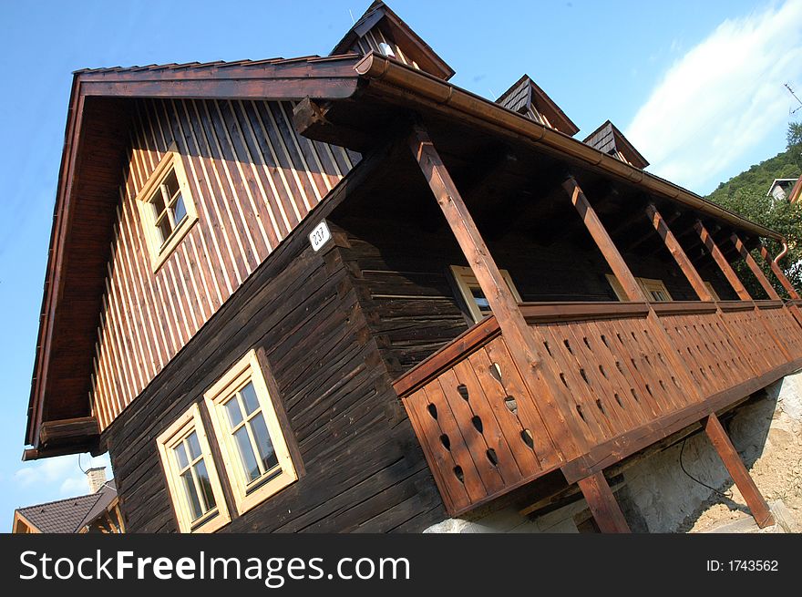 Woodenn house uder the Low Tatras mountains in Slovakia. Woodenn house uder the Low Tatras mountains in Slovakia