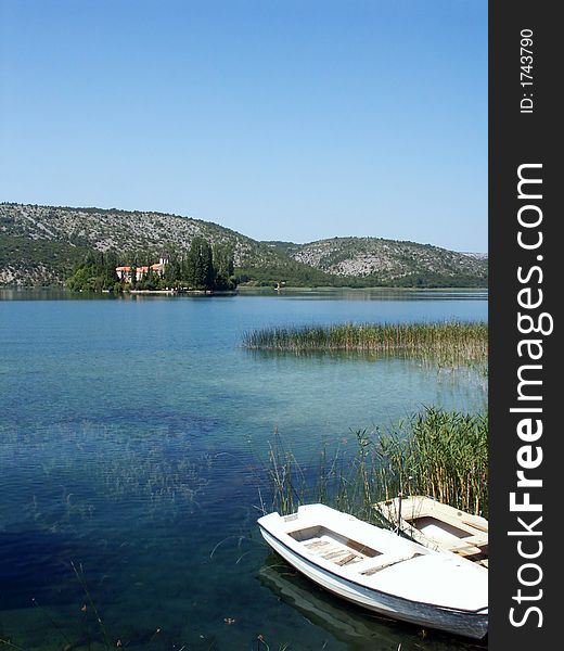 Monastery In Beatiful Krka River In Croatia 2