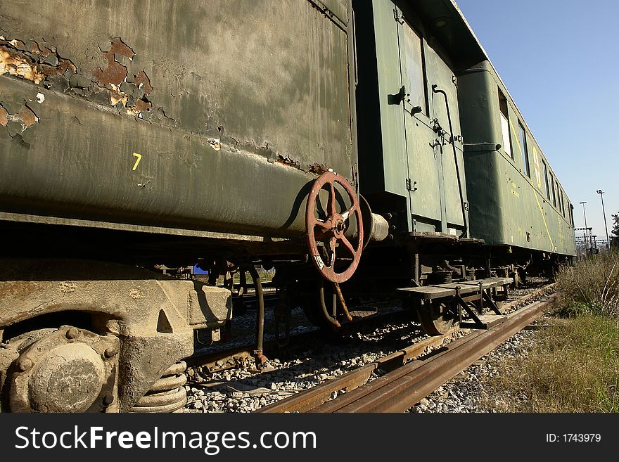 Old train from 2nd war, Greece