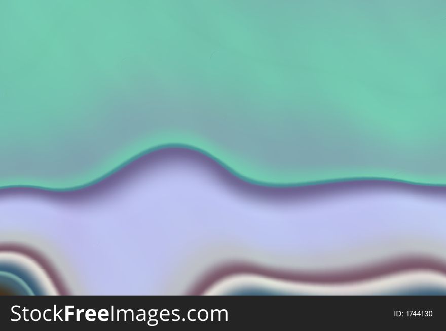 Abstract composition, Sea, sky and mountains digital artwork