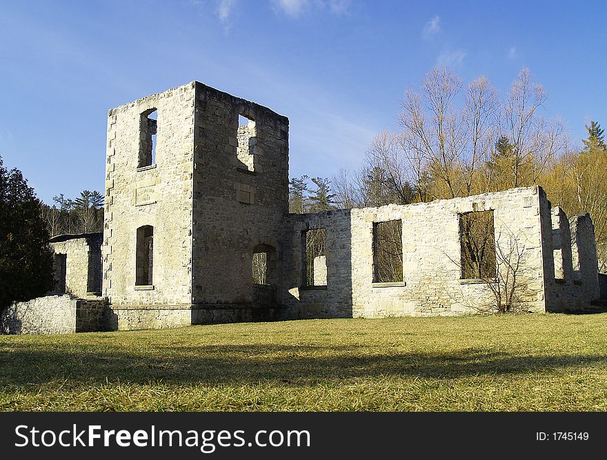 Ruins of a 19th Century mill building. Ruins of a 19th Century mill building.