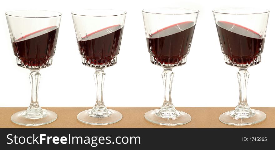 Wineglasses on a line