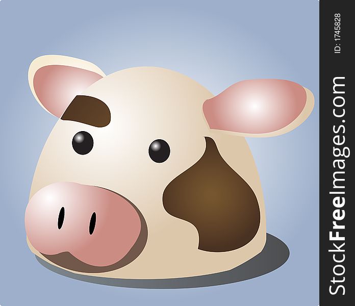 Cute cartoon illustration of a cow's head. Vector illustration available for download. ==> Click here for more vectors --------------------------------------. Cute cartoon illustration of a cow's head. Vector illustration available for download. ==> Click here for more vectors --------------------------------------