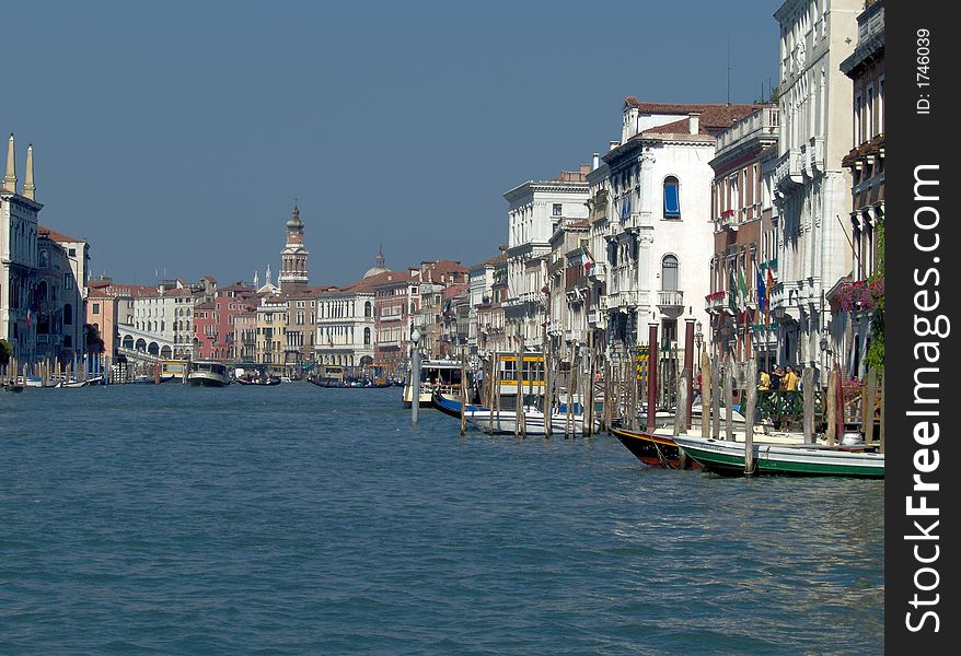 Nice view on a canal of Venice