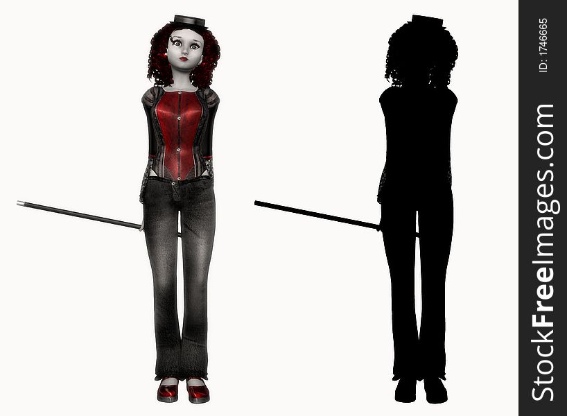 Digital gothic figure for your artistic creations. Digital gothic figure for your artistic creations